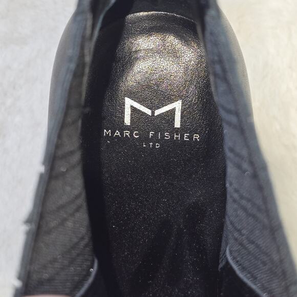 Marc Fisher LTD Gadri Black Leather Ankle Boots Women’s 9M Pointed Toe Western - Picture 3 of 9